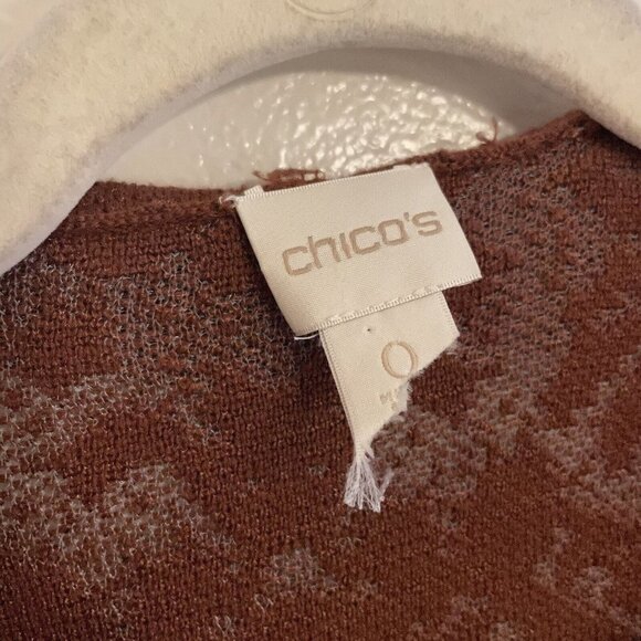 Chico's Brown Patterned Cardigan - Picture 7 of 10